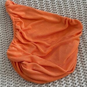 Bright Orange One-Shoulder Top